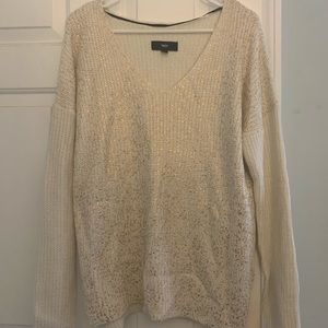 Womens Mossimo Rose gold speckled sweater